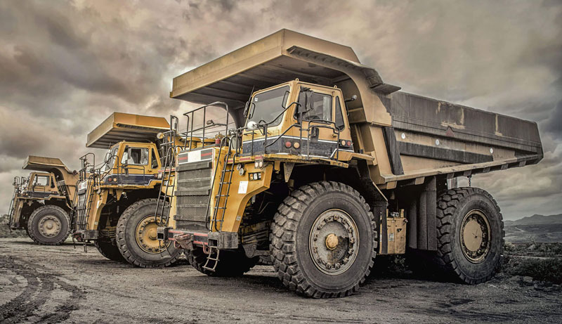 Coal mining truck at a South African colliery